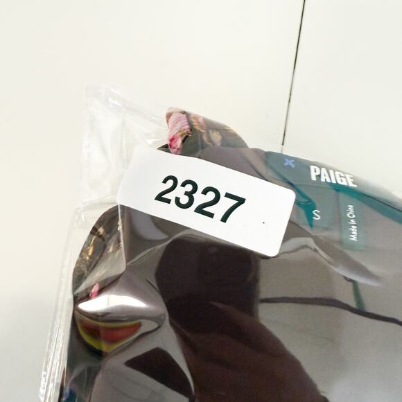 PAIGE Neroli Floral Print Silk Midi VNeck Dress Brown - S - Picture 9 of 9